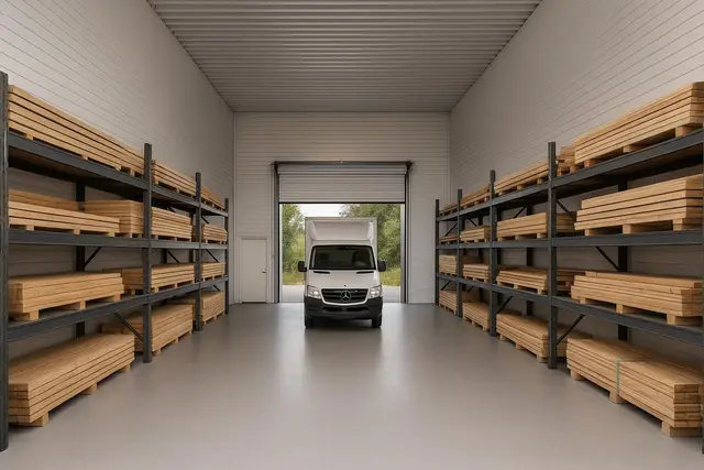 Storage with shelving — illustration