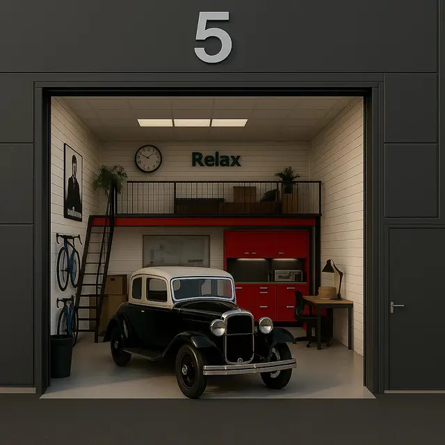 Unit 5 with mezzanine — illustration